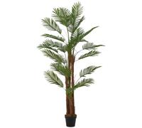 Warmiehomy Realistic Artificial Plants Large Natural Faux Palm Tree 180CM | Fake Tropical Palm Tree with Pot Decorative Potted Plant Indoor Outdoor for Bathroom Windowsill Office Balcony