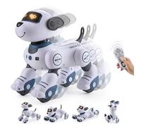 Warmiehomy Robot Puppy Toy for Kids Smart Robot Dog Voice Remote Control Toy with 17 Functions Sing & Dance,Interactive Touch & Follow Function Toys for 5 6 7 8-12 year old Birthday Gift Blue