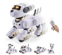 Warmiehomy Robot Puppy Toy for Kids Smart Robot Dog Voice Remote Control Toy with 17 Functions Sing & Dance,Interactive Touch & Follow Function Toys for 5 6 7 8-12 year old Birthday Gift Gold
