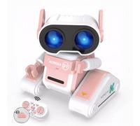 Warmiehomy Robot Toy for Girls & Boys - Intelligent Robots with LED Eyes, Flexible Head & Arms, Dance Moves and Music - Children's Toys for 5-12 Year Olds - Pink