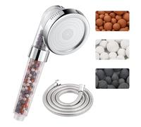 Warmiehomy Shower Head and Hose 1.5M Set, 3-Layer Filtration Ionic Shower Head, High Pressure Water Saving Shower Heads with 3 Modes, Handheld Rain Showerhead for Dry Skin & Hair