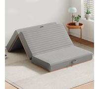 Warmiehomy Small Double Folding Mattress, 15CM Gel Memory Foam Foldable Mattress with Washable Cover, Portable Trifold Floor Mattress for Travel, Camping, Guest Bed, Dorm, Living Room, Caravans