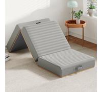 Warmiehomy Small Single Folding Mattress, 15CM Foldable Memory Foam Mattress with Washable Cover, Portable Trifold Floor Mattress for Travel, Camping, Guest, Dorm, Playroom, Home, Caravans