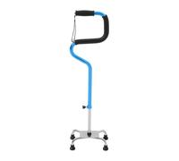 Warmiehomy Walking Sticks for Women Men Elderly Telescopic Height Adjustable Walking Stick Lightweight Left Right Handed Walking Cane Standing Aid with Non-Slip 4 Legged Base, Blue
