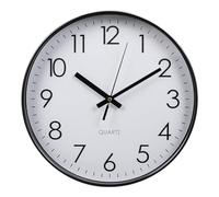 Warmiehomy Wall Clock 30 cm, Modern Wall Clock without Ticking Noises, Large Wall Clocks Silent Children's Room Learning Clock for Office, Living Room, Kitchen, Bedroom, Black