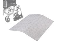 Warmiehomy Wheelchair Ramp 70CM x 60CM x 7.5CM 272KG Loading Capacity Aluminum Alloy Threshold Ramp for Doorways Ramp for Wheelchair Motorbike Bike Stroller, Silver