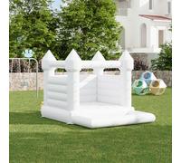 Warmiehomy White Commercial Bouncy House Castle Wedding Photo Booth Kids Party Jumping Centre for Indoor/Outdoor Garden Park Backyard Wedding Birthday Party Events