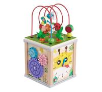 Warmiehomy Wooden Activity Cube Baby Montessori Toys, 10-in-1 Wooden Learning Educational Toys for 1 Years Old Boys Girls Birthday Gifts, Shape Sorter Stacking Sorting Toys