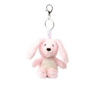 Warmies Bunny Bag Charm with Microfiber Screen Cleaner, 21cm French Lavender Scented Handbag Accessory with Screen Wiper for Phones, Laptops and Tablets