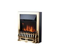 Warmies Electric Fire 2kW LED Flame, WL45049 Whitby with Remote Control, Brass in Metallics Warmies Metallics