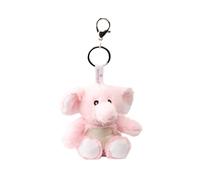 Warmies Elephant Bag Charm with Microfiber Screen Cleaner, 21cm French Lavender Scented Handbag Accessory with Screen Wiper for Phones, Laptops and Tablets