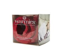 Warmies Extra Long Vanilla Fur Hot Water Bottle Cranberry