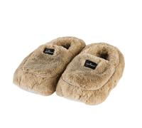 Warmies Fully Heatable Luxury Slippers with French Lavender - Latte