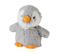Warmies Grey Penguin Plush Toy, Fully Heatable Weighted Teddy Slightly Scented with Dried French Lavender, Hot or Cold Plush Cuddly Toy Junior Size