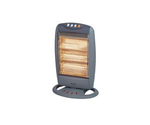 Warmies Halogen Heater, 1200W 3 Bar Oscillating, WL42005, Grey Warmies Grey