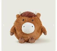 Warmies Highland Cow Supersized Soft Plush Toy Cushion, Cuddly Animals for Kids & Adults, Ultra Soft Faux Fur