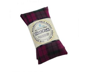 Warmies Hot Pak Lavender Wheat Bag Microwavable Herbal Heat Pack Purple Tartan
