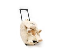 Warmies Intelex Trolli - Children's Luggage Puppy Dog Animal Print Brown Suitcase with Retractable Handle and Wheels