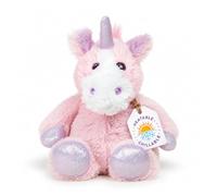Warmies Junior Sparkly Pink Unicorn Plush, Fully Heatable and Weighted Teddy Sli