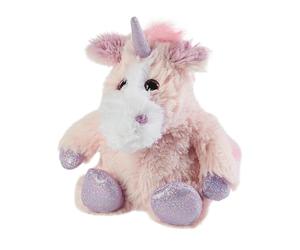 Warmies Junior Sparkly Pink Unicorn Plush, Fully Heatable and Weighted Teddy Slightly Scented with Dried French Lavender, Chill in The Freezer or Heat in Microwave