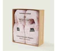 Warmies Microwavable Slippers, Heatable Ladies Slippers with French Dried Lavender, Soothing Warmth and Comfort, Blossom Colour, One Size