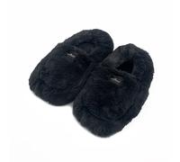 Warmies Luxury Lavender Scented Faux Fur Microwaveable Slippers - Charcoal