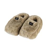 Warmies Microwavable Slippers, Heatable Ladies Slippers with French Dried Lavender, Soothing Warmth and Comfort, Latte Colour, One Size