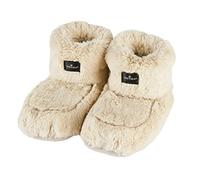 Warmies Microwavable Boots, Heatable Ladies Slipper Boots with French Dried Lavender, Soothing Warmth and Comfort, Almond Colour, One Size