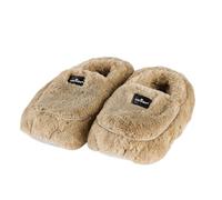 Warmies Microwavable Slippers, Heatable Ladies Slippers with French Dried Lavender, Soothing Warmth and Comfort, Latte Colour, One Size