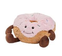 Warmies Microwaveable Pink Donut - Soft Plush Cuddly, Weighted Teddy Lavender Scented for Soothing Warmth & Pain Relief, Hot or Cold Use