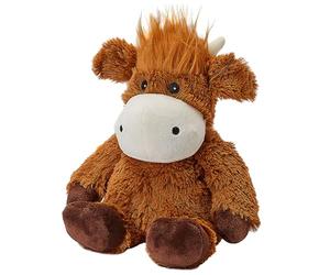 Warmies Plus Highland Cow Microwavable, Hot or Cold Plush Teddy Suitable for All Ages, Slightly Scented with French Lavende