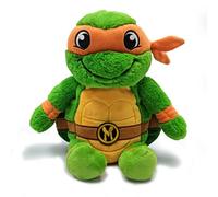 Warmies Plush Michelangelo from Teenage Mutant Ninja Turtles, Microwavable Heat Pad, Weighted Heatable Plushie Gently Scented with French Lavender - Orange