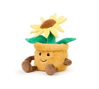 Warmies Plush Yellow Flower Pot Microwavable Large, Weighted Heatable Plush Toy for Children and Adults with French Lavender Scent