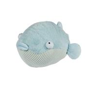 Warmies Pufferfish Supersized Soft Plush Toy Cushion, Cuddly Animals for Kids & Adults, Ultra Soft Faux Fur