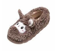 Warmies Slippers,Cozy Fleece Slippers for Women with Closed Heel and Thick Sole - Indoor Outdoor Comfort Soft Warm Winter Fuzzy Slides for Daily Leisure (Coffee, 5)