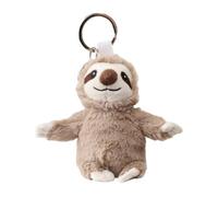 Warmies® Sloth Keyring | Cute Plush Keychain Scented with French Lavender | 16cm Fluffy Brown Mini Soft Toy Animal Keyring for Keys, Bags & Backpacks | Plushie Gift for Kids, Teens & Adults