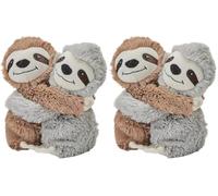 Warmies Warm Hugs Sloth Heat Pad, Microwavable Plushie, Lightly Scented with French Lavender, Heatable Cuddly Sloth for Anxiety and Pain Relief (Pack of 2)