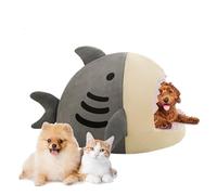 Warming Cat Bed for Indoors, Cat House in Shark Design with Cuddly Factor, Warming Cat Sleeping Bed, for Indoor Pet Parents such as Living Room, Bedroom, Office, Study Room and Living Room