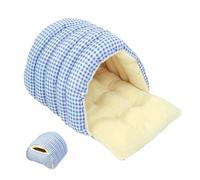 -Warming Cat Tent - Plush Pet Bird Hut Nest, Hammock Hanging Cage | Warm Nest Happy Snuggle Cave Tent, Removable Plaid Enclosed Nest Kitten Sleeping Nest, Cave for Kittens and Small Dogs, Pets