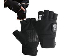 Warming Gloves, Heated Fingerless Gloves - Heated Fingerless Motorcycle Gloves, 3 Temperature Settings, Heated Work Gloves, Hand Warmers, Winter