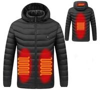 Warming Heated Jacket Heated Coat with 3 Heating Levels 4 Heating Zones Electric Heated Sweatshirt for Men(XL)