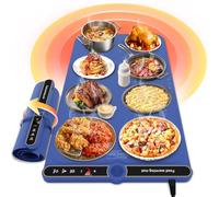 Warming Mat for Food Extra Large - Food Warming Mat, 31.7"x15" Heating Mat for Food with 9 Temperature Settings and 6H Timer, Full Surface Heating Warming Tray for Parties Daily Use(Blue)