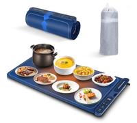 Warming Mat for Food,Portable Food Warming Tray with 8 Timers, 9 Temperature Settings,80 x 38 cm Large Food Warmer Roll up for easy wall mounting waterproof silicone heating pad for Daily Use