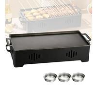 Warming Plate for Barbecue, BBQ Warming Plate Tea Light, Warming Container for Food & Barbecue, Food Warmer, Meat Warmer Holder, Grill Accessories for BBQ Barbecue Party Outdoor & Garden