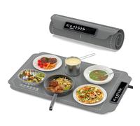Warming trays for buffets party- Food warming mat with 4 Level Temperature,Silicone Food warmer mat, Easy to Clean,portable Food Warmer Keep Food Warm at Buffet, Party, Sabbath, Daily Use
