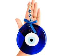 WARMINGO DE Big Size Evil Eye Hanging for Home or Office | Turkish Evil Eye for Home Main Door Entrance | Brings Good Luck & Prosperity | Evil Eye Wall Hanging (3 Eye Large)