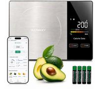 WARMKEY Smart Nutrition Food Scale with App - 1g Precision Digital Kitchen Scale, Tracks Calories & 24 Nutrients, Macros, Fat & Protein for Keto, Fitness & Meal Prep, 11lb/5kg with Tare Function