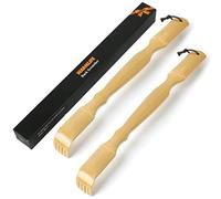 WARMLIFE Back Scratcher, 2 Pack Bamboo Back Scratcher for Men and Women, 17 Inch Long Handle Back Massager Relaxation Gifts for Mom and Dad