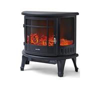Warmlite Bath Log Effect Fire with Adjustable Temperature and Flame Controls, 1800W, Black, WL46017