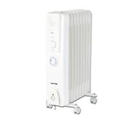 Warmlite 2000W 9-Fin Oil Filled Radiator with 3 Power Settings and Adjustable Timer, White, WL43004YTW